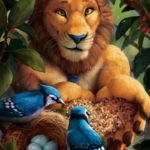 Heart Of Gold Furry Lion Blue Jays Artwork