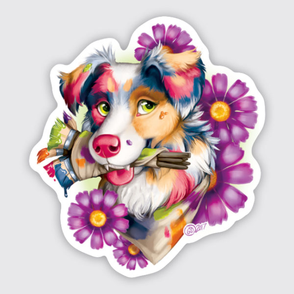 brush bouquet sticker