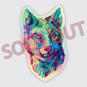 Holographic Colorful Wolf Sticker Sold Out