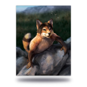 Climb Print furry fox art