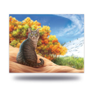 Lucys Realm Print 4 seasons cat pet portrait art