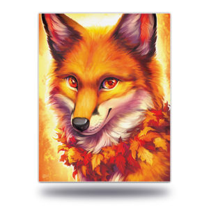 Saphalerite Soul Print Fall Fox Furry Portrait Painting Art