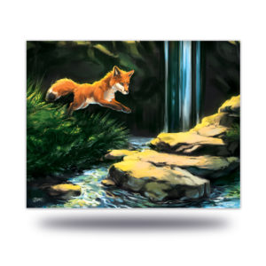 Summer Frolic Print Nature Fox Wildlife Art