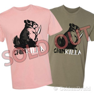 chinchilla chinkilla olive green pink tshirt tee shirt sold out