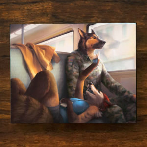 Are We There Yet Furry Canvas Art Print