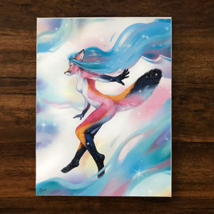 Dreamweaver Cosmic Fox Canvas Art Print