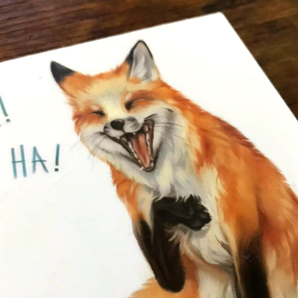 Laughing Fox Canvas Art Print