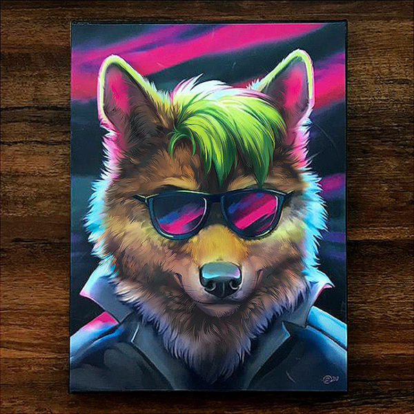 Nightshift Wolf Canvas Art Print