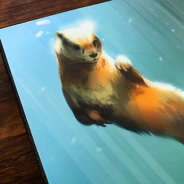 Underwater Otter Canvas Painting
