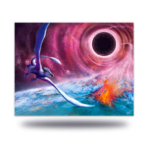 Beautiful Destruction Fantasy Scifi Space Dragon Art Print
