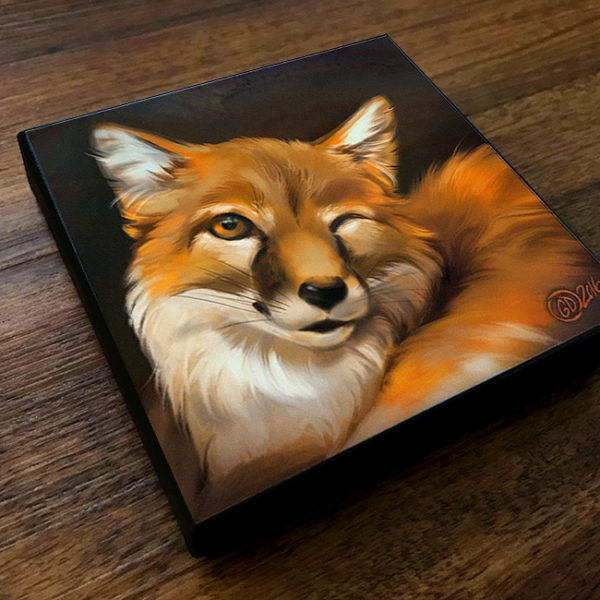 Fox Wink Canvas Art Print