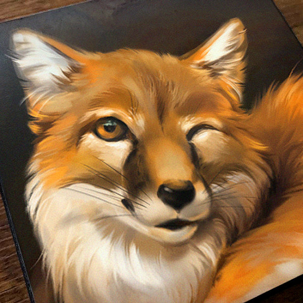 Fox Wink Canvas Art Print