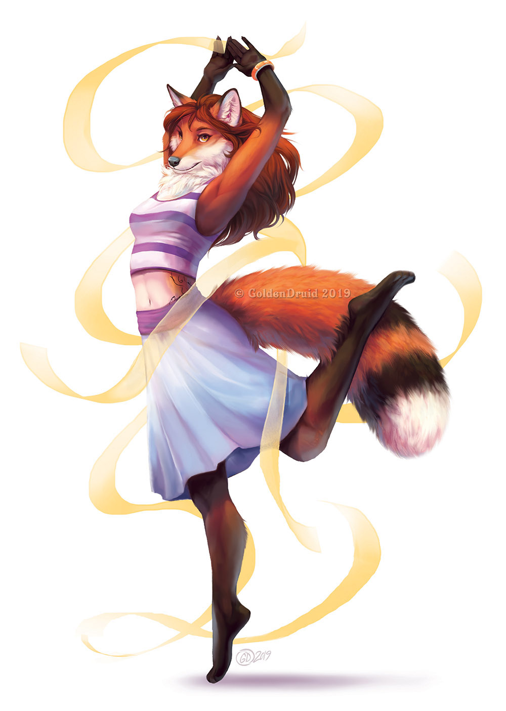 Furry Full Body Painting Commission