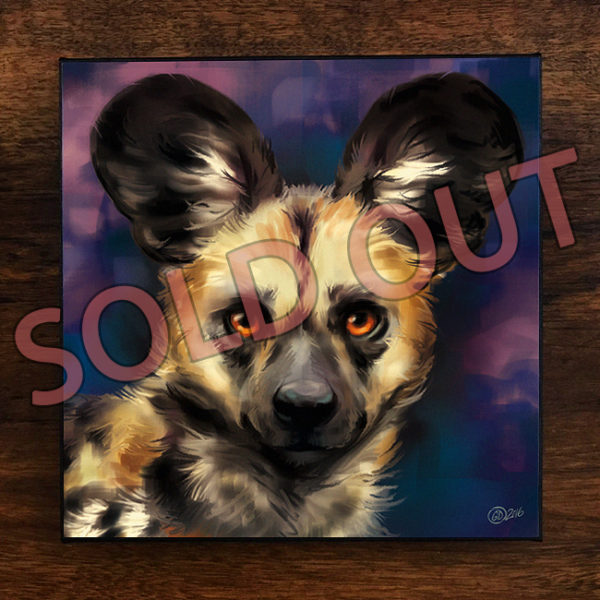 Wild Dog Portrait Canvas Art Print Sold Out