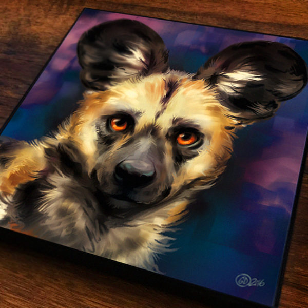 Wild Dog Portrait Canvas Art Print