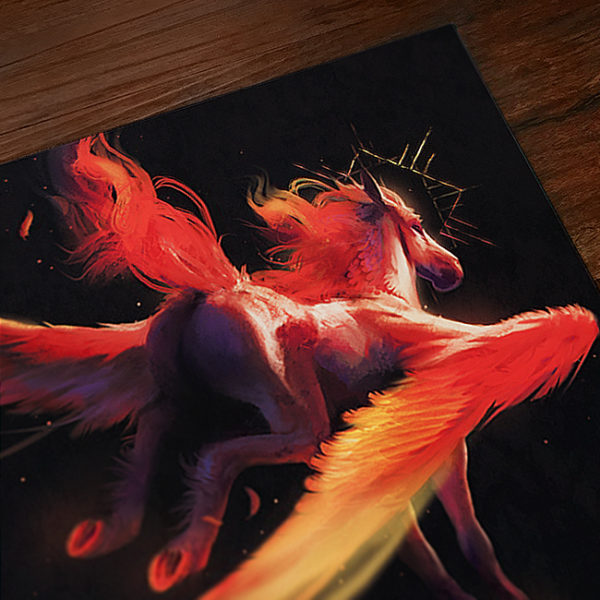 Fantasy Phoenix Pegasus Canvas Art Print