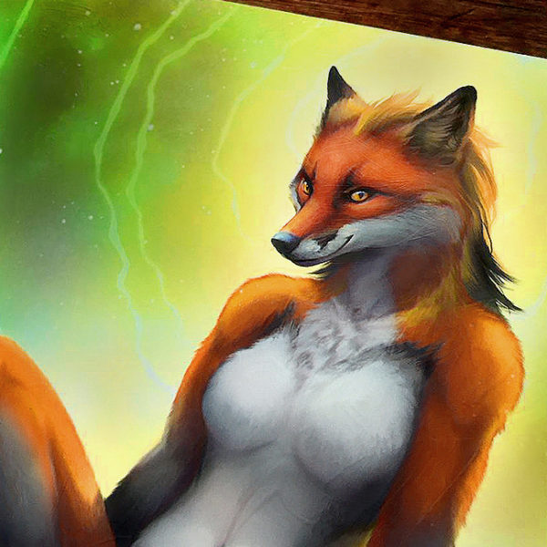Reyna Furry Fox Canvas Art Print