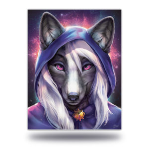 Purple Mage Furry Art Print