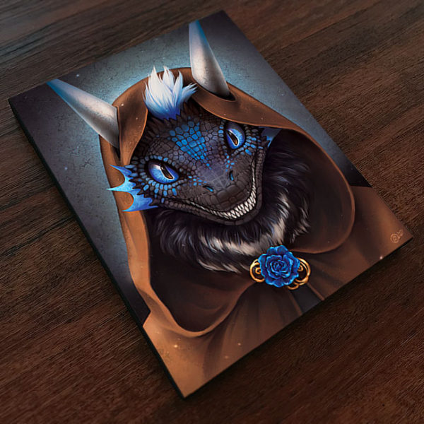 Brown Dragon Mage Fantasy Canvas Art Print