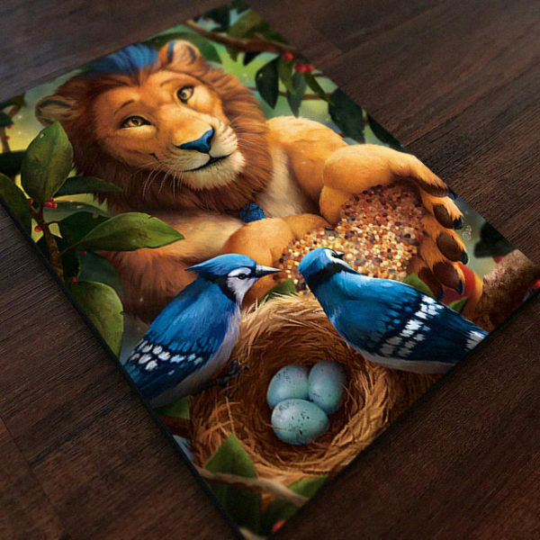 Heart of Gold Furry Lion Canvas Art Print