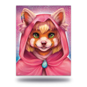 Pink Mage Furry Art Print