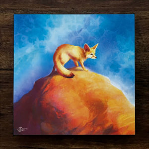 desert scout fennec fox canvas art print