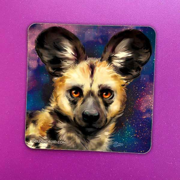 Shiny Glitter African Wild Dog Sticker