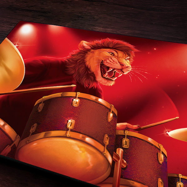 Percussion Predator Furry Lion Canvas Art Print