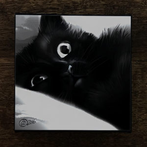Spook Black Cat Canvas Art Print