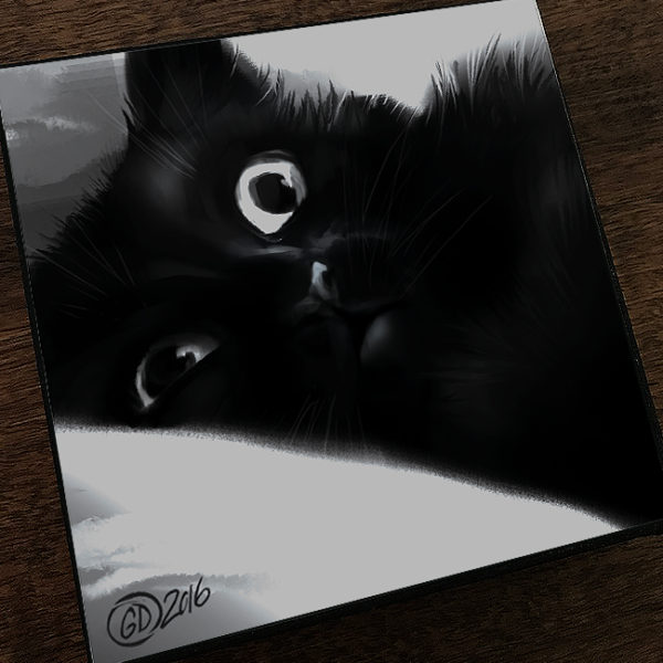 Spook Black Cat Canvas Art Print