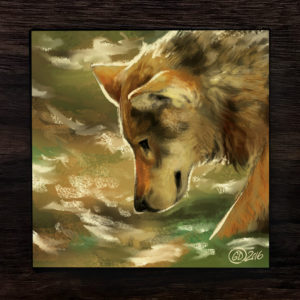 Water Wolf Canvas Art Print