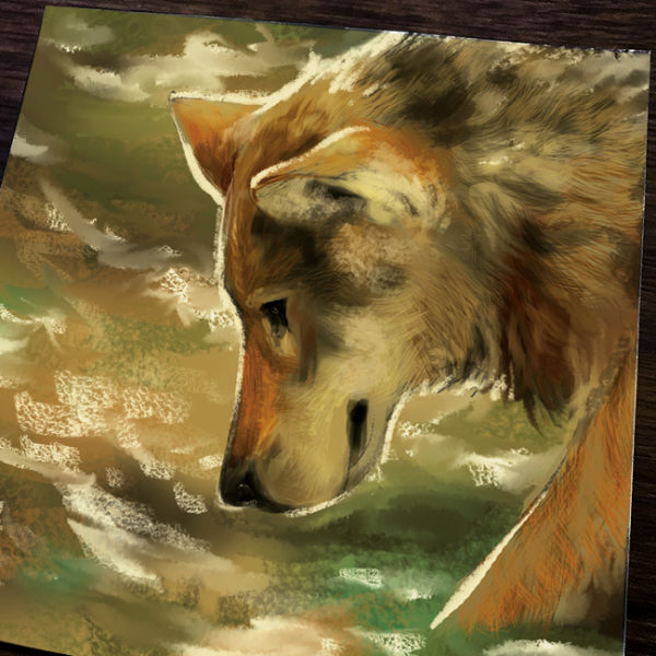 Water Wolf Canvas Art Print