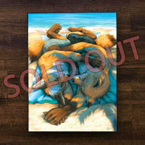 SOLD OUT Sunwarmed Beach Furry Foxes Canvas Art Print