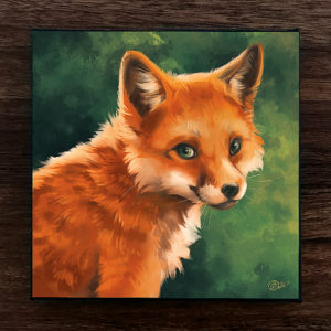Spring Eyes Fox Canvas Art Print