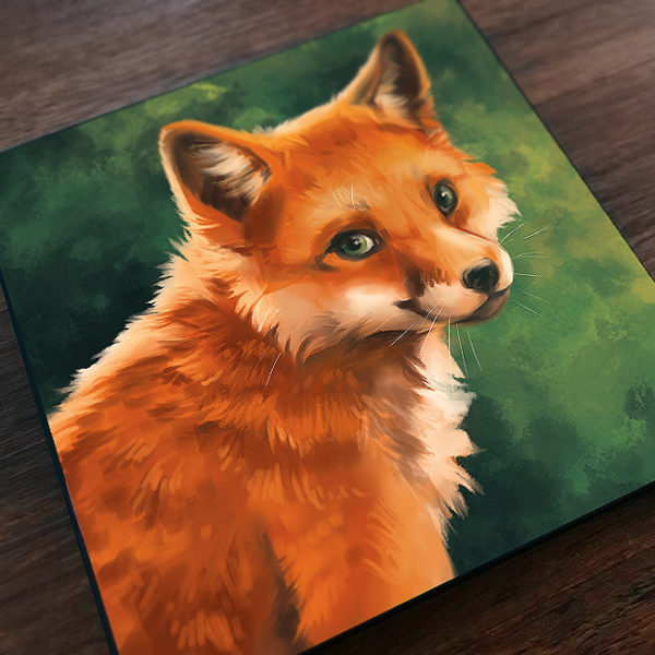 Spring Eyes Fox Canvas Art Print