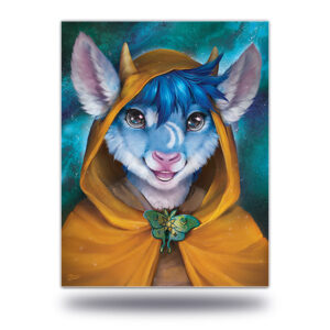 Yellow Mage Furry Fantasy Art Print