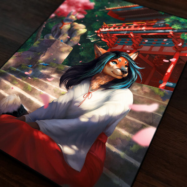 Shrine Maiden Furry Vixen Fox Canvas Art Print