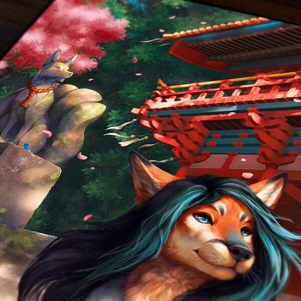 Shrine Maiden Furry Vixen Fox Canvas Art Print