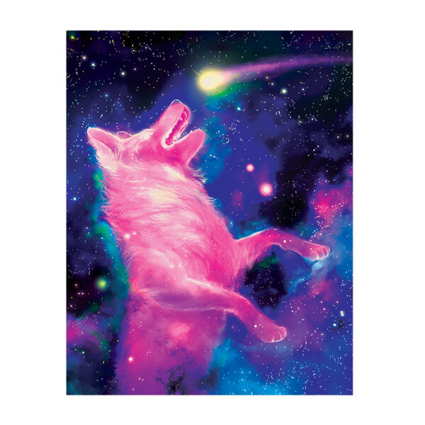 Cosmic Catch Galaxy Dog Art Document Pocket File Folder