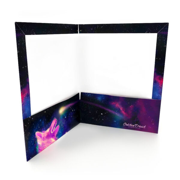 Cosmic Catch Galaxy Dog Art Document Pocket File Folder