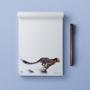 ink bllitz running fantasy cheetah notepad
